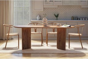 Трапезна маса от декор от бор 90x200 cm Sabella – Kalune Design