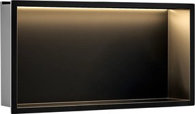Вграден рафт за баня LED 30x60 black