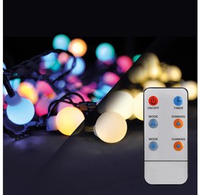 Brilagi - LED RGBW Коледни екстериорни лампички 200xLED/8 функции 25м IP44 + д.у.