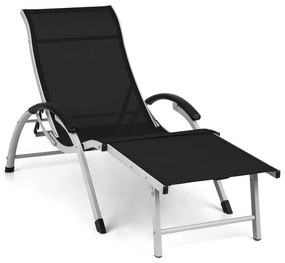 Blumfeldt Sunnyvale, шезлонг с подставка за крака, алуминий, 4 нива