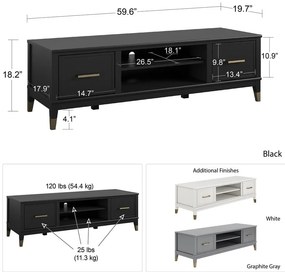 Бяла маса за телевизор Westerleigh - CosmoLiving by Cosmopolitan