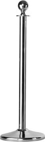 Сребърна ограничителна стойка HORECANO, Хром, Ø32xh97cm (HC-981262)