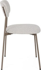 Светлокафяв тапициран трапезен стол Inka – Yes Everyday