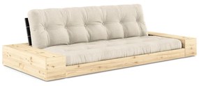 Сив/бежов ленен разтегателен диван 244 cm Base – Karup Design