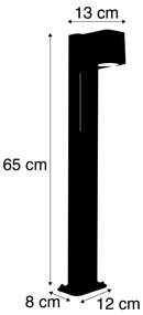 Умна външна подова лампа ръждивокафява 65 см IP44 вкл. WiFi GU10 - Baleno