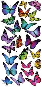 Релефни стикери за стена Colourful Butterflies