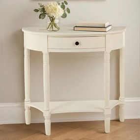 Бяла конзолна маса от масивен бор 33x81 cm Heritage – Premier Housewares