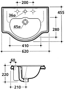 Умивалник Вградена I KERASAN RETRO