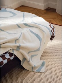 Синьо /кремаво одеяло 150x200 cm Felu – noo.ma