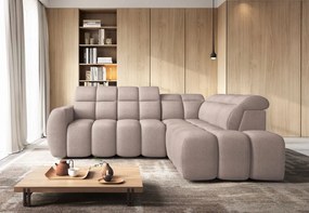 Ъглов диван Chicago-Светлокафяв-Десен