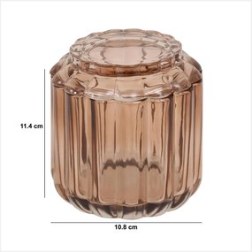 Контейнер за памук 5five Florea, Стъкло - Кехлибар