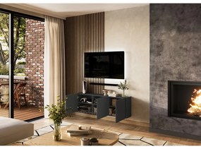 Антрацитна маса за телевизор 138x45 cm Piana – Germania