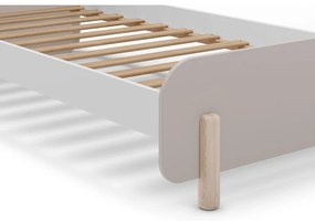 Кремаво детско легло от масивен бор 90x190 cm Nora – Marckeric