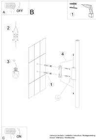 Стенна лампа в тухлен цвят Fideus – Sollux