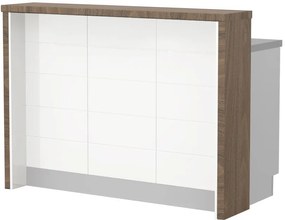 Островна кухненска пейка Hudson-Length: 135 cm.-White-Carini Wallnut