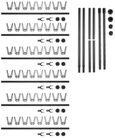 Черен метален телескопичен стелаж за обувки Herkules – Wenko