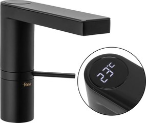 Смесител за мивка Rea Amar LCD Black low