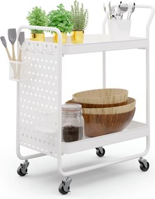 Klarstein Chibi , количка за сервиране, 2  полици, метална, кошници, куки, мобилна