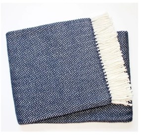 Морскосиньо одеяло със съдържание на памук , 140 x 180 cm Skyline - Euromant