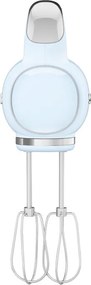 Ръчен миксер SMEG 50's Style HMF01PBEU, 250W, 9 скорости, Турбо, Скрит LED дисплей, Таймер, Аксесоари, Син