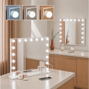 BRILAGI - LED димируемо огледало за грим HOLLYWOOD LED/15W/230V 60x50 cm бяло
