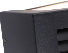 Интелигентна външна стенна лампа черна IP44 с Wi-Fi A60 - Hurricane