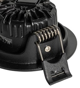 Комплект от 6 вградени спота черни, накланящи се 6,5 см, включително LED IP54 Ultra Slim - Pupil