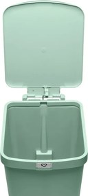 Кош за боклук с педал Brabantia StepUp 1008484, 25 л, Екологични материали, Голям отвор, Светлозелен