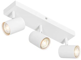 Модерна таванна лампа бяла 3-лампи регулируема правоъгълна - Jeana