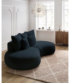 Тъмносин диван от плат букле 260 cm Saint-Germain - Bobochic Paris