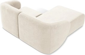 Бежов шенилов ъглов диван (ляв ъгъл) Lani – Makamii