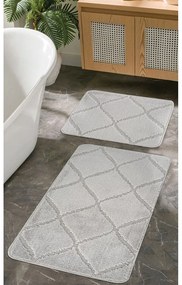 Светлосиви килими за баня в комплект от 2 бр. 50x80 cm Cizgili – Foutastic
