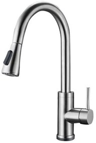 Стоящ смесител за кухня, Inter Ceramic, ICSA 710802, с изтеглящ душ, с докосване