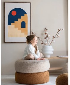 Кафяв детски пуф от букле Round – Wigiwama