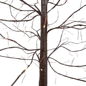 Коледна подова лампа кафяво дърво 180 см вкл. LED с таймер IP44 - Ki