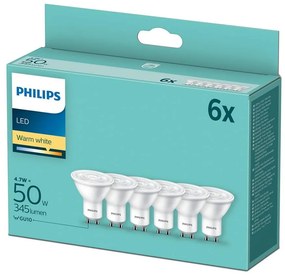 КОМПЛЕКТ 6x LED Крушка Philips GU10/4,7W/230V 2700K