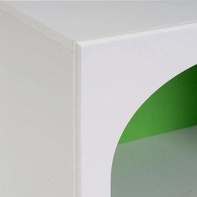 Бяло-зелена библиотека 40x100 cm – Casa Selección