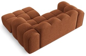 Теракотен шенилов ъглов диван (десен ъгъл) Treno – Cosmopolitan Design