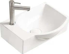Mexen Mista прав умивалник върху плот 40 x 28 см, бял - 22174000R
