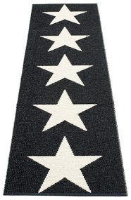 Черно-бяла пътека за открито и закрито 70x250 cm Viggo Black – Pappelina