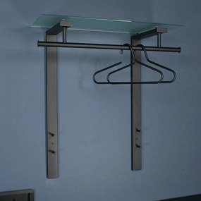 Черна метална стенна закачалка с рафт Dutch - Spinder Design