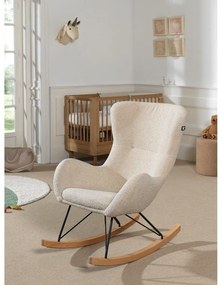 Бежов люлеещ се детски стол от букле Rocky – Vipack