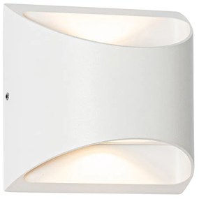 Модерна външна стенна лампа бяла с LED 2-светлина IP54 - Mal