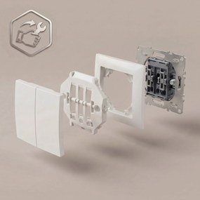 Двоен Ключ с Рамка OSTE JNH007-W WHITE