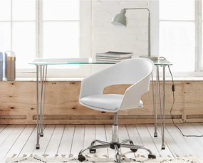 Работна маса със стъклен плот 60x120 cm Rondo – Bizzotto