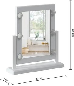 Огледало за баня 5five Hollywood, Бяло, LED, 40x37 cm