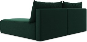 Тъмнозелен кадифен сгъваем/с място за съхранение ъглов диван (десен ъгъл) Kalena – Makamii