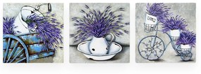 Картини в комплект от 3 бр. 30x30 cm Lavender - Wallity