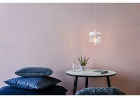 Бял абажур с цокъл Acorn в златист цвят, ⌀ 14 cm - UMAGE