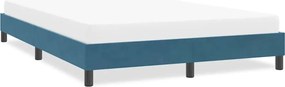 4101407 vidaXL Рамка за легло без матрак Тъмно синьо 140x220 cm Кадифе